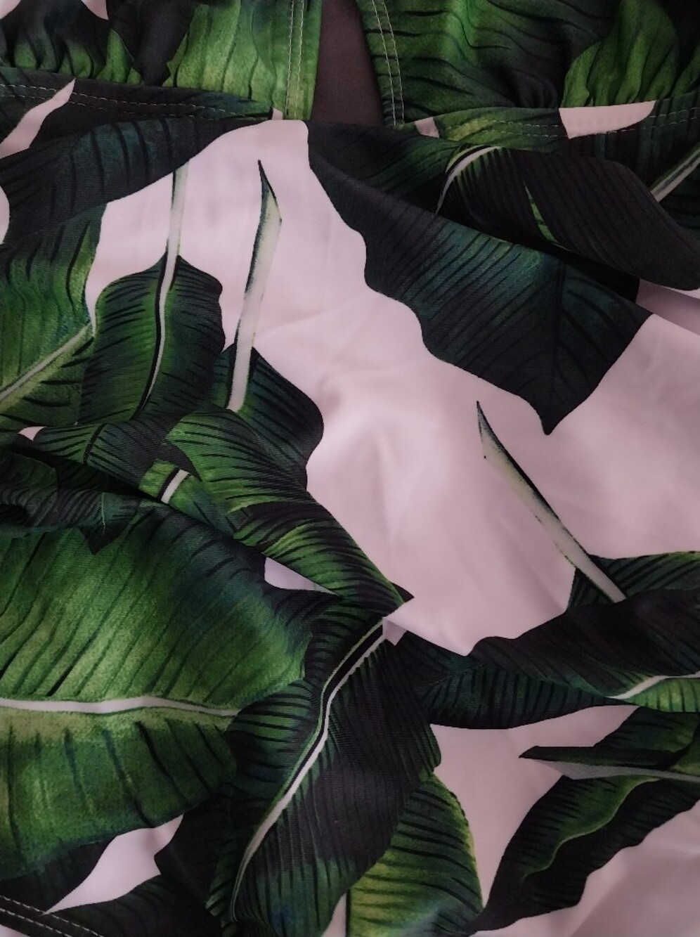 B2Prity Green Tropical Leaf One-Piece Swimwear NWT Size L - Picture 2 of 9